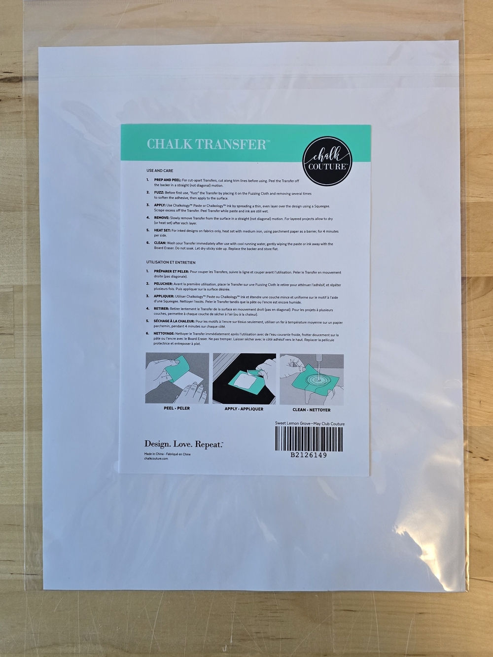 NEW "Sweet Lemon Grove" Reusable Silk Screen Chalk Transfer by Chalk Couture - Picture 2 of 3